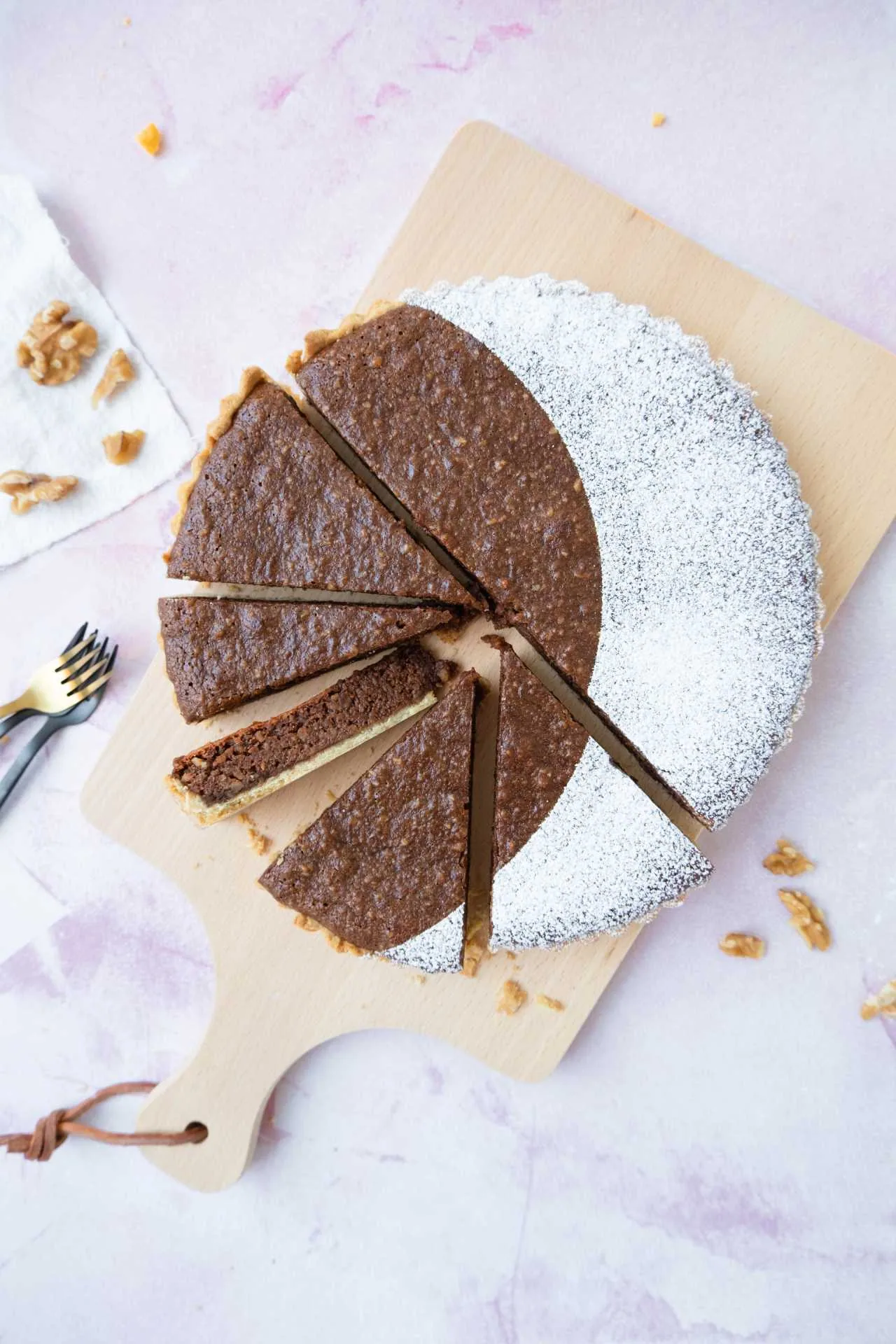Tarte au chocolat et aux noix