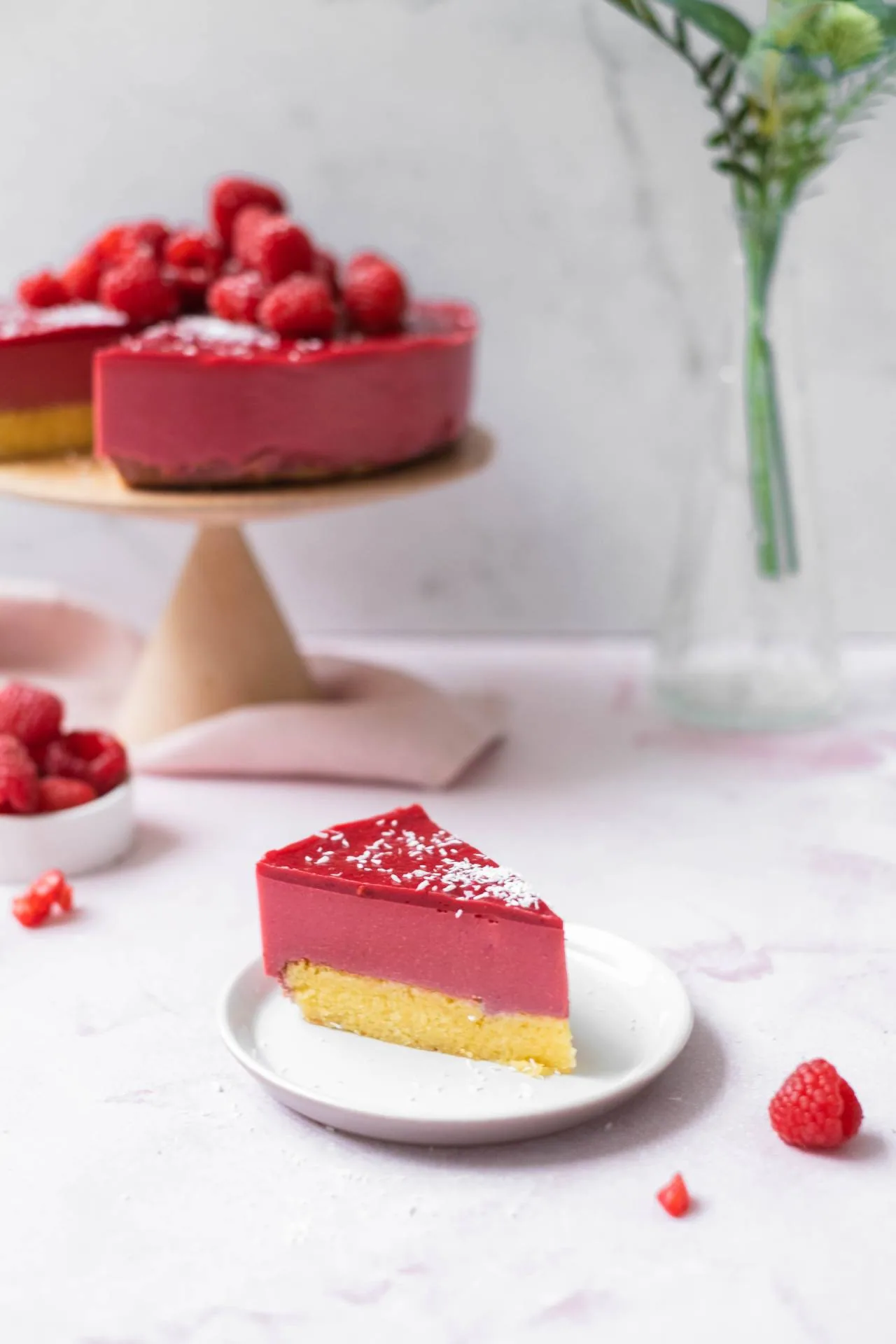 Frambozen bavarois taart