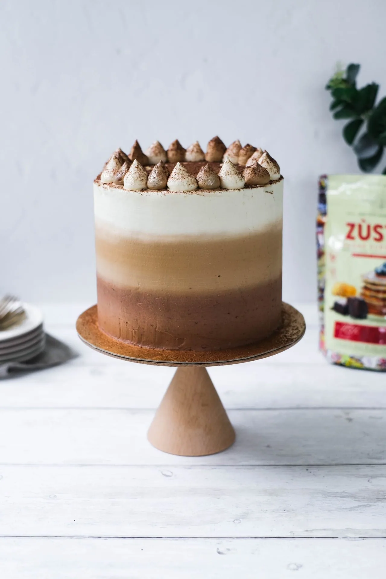 Tiramisu Ombre Cake